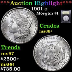 ***Auction Highlight*** 1901-o Morgan Dollar $1 Graded GEM++ Unc By USCG (fc)