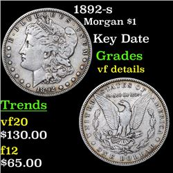 1892-s Morgan Dollar $1 Grades vf details