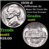 Image 1 : 1938-d Jefferson Nickel 5c Grades GEM Unc