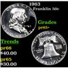 Image 1 : 1963 Franklin Half Dollar 50c Grades GEM+ Proof