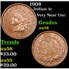 Image 1 : 1908 Indian Cent 1c Grades Choice AU/BU Slider