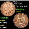 Image 1 : 1907 Indian Cent 1c Grades Choice AU/BU Slider