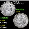 Image 1 : 1906-p Barber Quarter 25c Grades xf