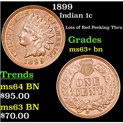 1899 Indian Cent 1c Grades Select+ Unc BN