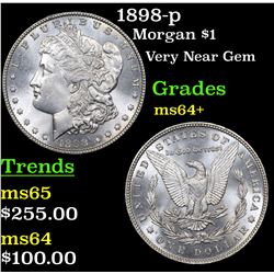 1898-p Morgan Dollar $1 Grades Choice+ Unc