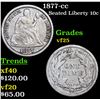 Image 1 : 1877-cc Seated Liberty Dime 10c Grades vf+