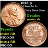 Image 1 : 1923-p Lincoln Cent 1c Grades Choice+ Unc RB