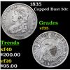 Image 1 : 1835 Capped Bust Half Dollar 50c Grades vf++