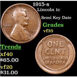 1915-s Lincoln Cent 1c Grades vf++