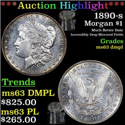 ***Auction Highlight*** 1890-s Morgan Dollar $1 Grades Select Unc DMPL (fc)