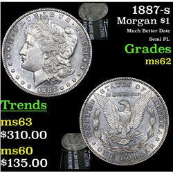 1887-s Morgan Dollar $1 Grades Select Unc