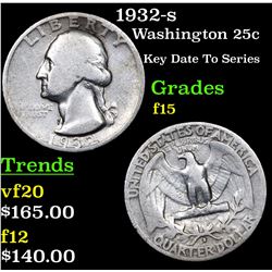 1932-s Washington Quarter 25c Grades f+