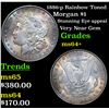 Image 1 : 1886-p Rainbow Toned Morgan Dollar $1 Grades Choice+ Unc