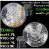 Image 1 : 1881-s Rainbow Toned Morgan Dollar $1 Grades Select Unc+ PL
