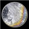 Image 2 : 1881-s Rainbow Toned Morgan Dollar $1 Grades Select Unc+ PL