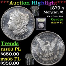 ***Auction Highlight*** 1879-s Morgan Dollar $1 Graded GEM+ PL by USCG (fc)