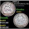Image 1 : 1861-p Seated Liberty Dime 10c Grades Select+ Unc