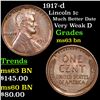Image 1 : 1917-d Lincoln Cent 1c Grades Select Unc BN