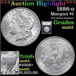 ***Auction Highlight*** 1886-o Morgan Dollar $1 Graded Select Unc by USCG (fc)