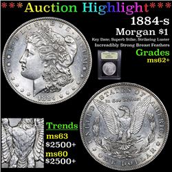 ***Auction Highlight*** 1884-s Morgan Dollar $1 Graded Select Unc By USCG (fc)