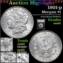 ***Auction Highlight*** 1901-p Morgan Dollar $1 Graded Select Unc By USCG (fc)