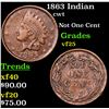 Image 1 : 1863 Indian Civil War Token 1c Grades vf+