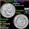 Image 1 : ***Auction Highlight*** 1900-o Barber Dime 10c Graded Select Unc by USCG (fc)