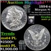 Image 1 : ***Auction Highlight*** 1894-s Morgan Dollar $1 Graded Select Unc+ PL By USCG (fc)