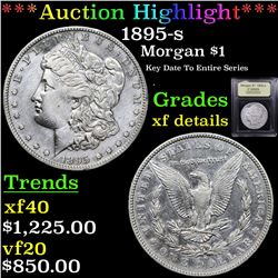 ***Auction Highlight*** 1895-s Morgan Dollar $1 Graded xf details By USCG (fc)
