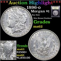 ***Auction Highlight*** 1896-o Morgan Dollar $1 Graded Select Unc By USCG (fc)