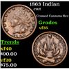 Image 1 : 1863 Indian Civil War Token 1c Grades vf++