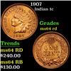 Image 1 : 1907 Indian Cent 1c Grades Choice Unc RD