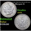 Image 1 : 1887-o Mint Error Struck Off Center Morgan Dollar $1 Grades Select AU