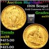 Image 1 : ***Auction Highlight*** 1926 Sesqui Gold Commem $2 1/2 Graded Choice AU By USCG (fc)