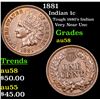 Image 1 : 1881 Indian Cent 1c Grades Choice AU/BU Slider