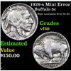 Image 1 : 1929-s Mint Error Buffalo Nickel 5c Grades vf++