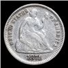 Image 2 : 1871-p Seated Liberty Half Dime 1/2 10c Grades xf