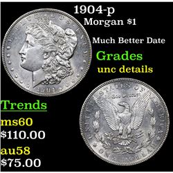 1904-p Morgan Dollar $1 Grades Unc Details