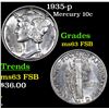 Image 1 : 1935-p Mercury Dime 10c Grades Select Unc FSB