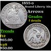 Image 1 : 1855-o Seated Half Dollar 50c Grades f details