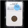 Image 3 : NGC 1863 Indian Civil War Token 1c Graded au58 By NGC