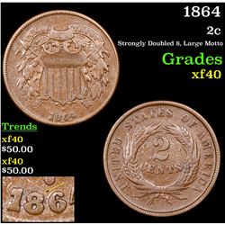 1864 Two Cent Piece 2c Grades xf