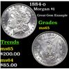 Image 1 : 1884-o Morgan Dollar $1 Grades GEM Unc