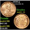 Image 1 : 1920-p Lincoln Cent 1c Grades Select+ Unc RB