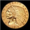 Image 2 : 1915-p Gold Indian Quarter Eagle $2 1/2 Grades Choice AU/BU Slider