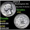 Image 1 : 1932-d Washington Quarter 25c Grades xf+