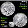 Image 1 : 1926-p Peace Dollar $1 Grades Select+ Unc
