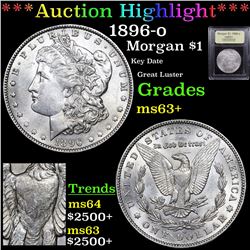 ***Auction Highlight*** 1896-o Morgan Dollar $1 Graded Select+ Unc By USCG (fc)