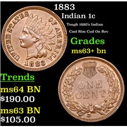 1883 Indian Cent 1c Grades Select+ Unc BN