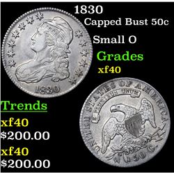 1830 Capped Bust Half Dollar 50c Grades xf